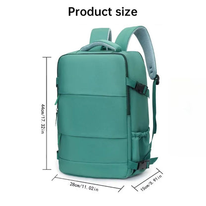 Premium Travel Backpack: Airplane-Approved Laptop Bag for School & Work, Waterproof Carry-On for Men & Women - Moze