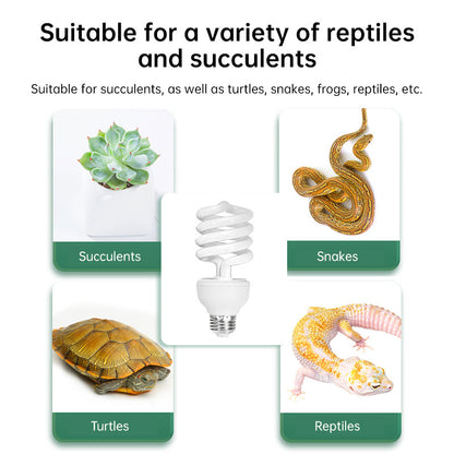 UVB 5.0 10.0 Reptile Heating Lamp13W 26W UVB Rays Energy Heating Light EU/US Calcium-enriched Bulb Lamp for Turtle Lizard Snake - Moze