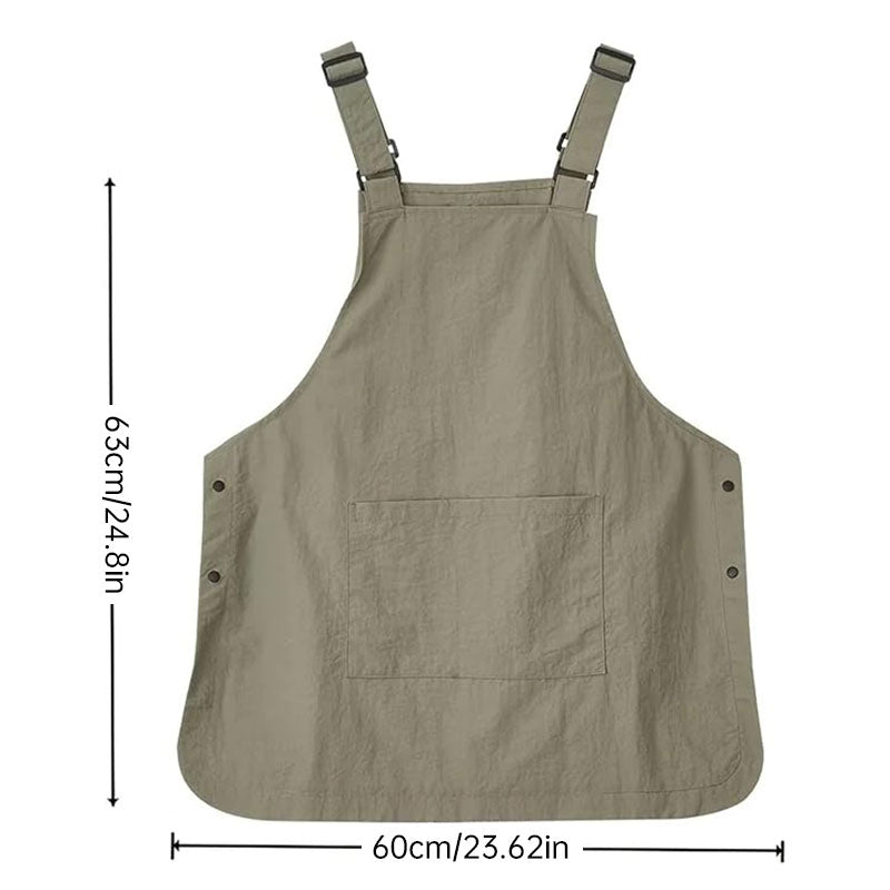 Double-Sided Waterproof Kitchen Apron – Adjustable Unisex Chef Apron, Pure Color Household Cooking Workwear - Moze