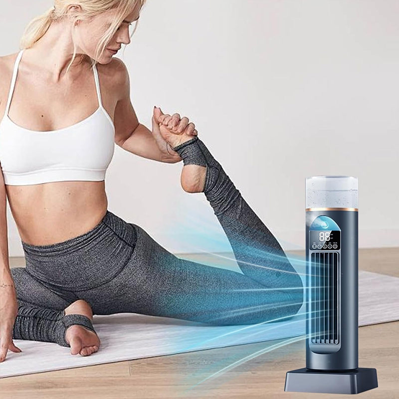 2025 NEW Portable Tower Fan – 6 Wind Speeds, Mist Bladeless, for Bedroom/Living Room/Office - Moze