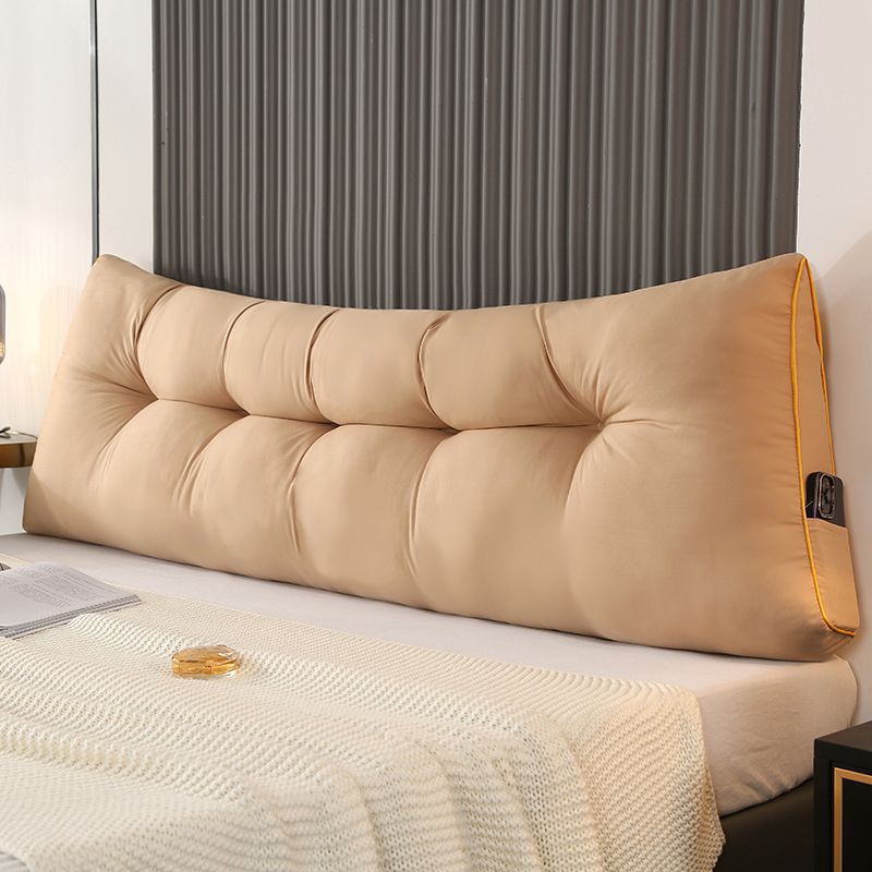 Fluffy Warm Feather-Cotton Backrest - Classic Solid Brushed Triangular Bed Cushion - Moze
