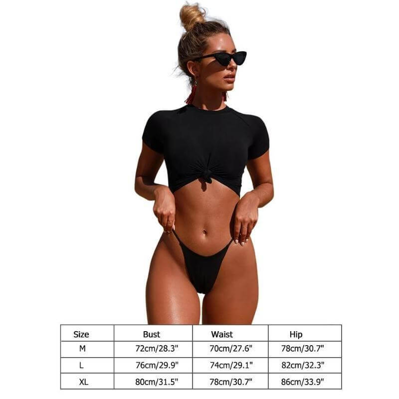Swim Suit T-shirt Thong Bikini womens - Moze