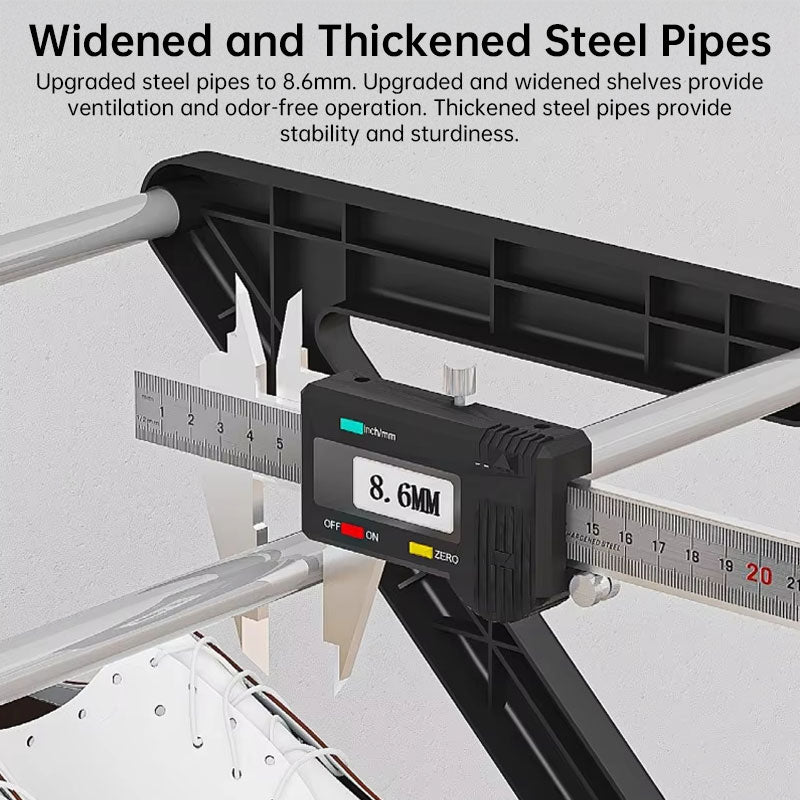 Z-shaped 4-layer shoe organizer: space-saving, wall/corner-mount, stackable, adjustable storage shelf. - Moze