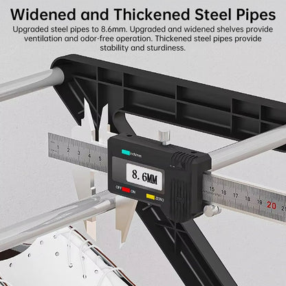 Z-shaped 4-layer shoe organizer: space-saving, wall/corner-mount, stackable, adjustable storage shelf. - Moze