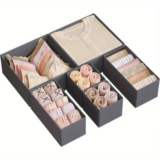 Dresser Drawer Organizers – Fabric Bins & Dividers: For Closet Storage, Clothing, Socks, Underwear - Moze