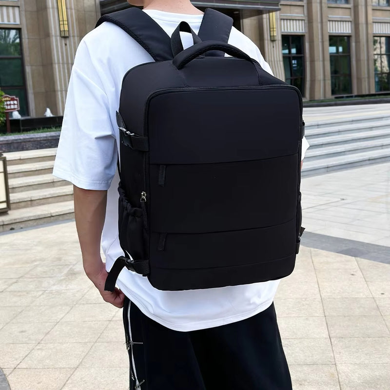 Premium Travel Backpack: Airplane-Approved Laptop Bag for School & Work, Waterproof Carry-On for Men & Women - Moze