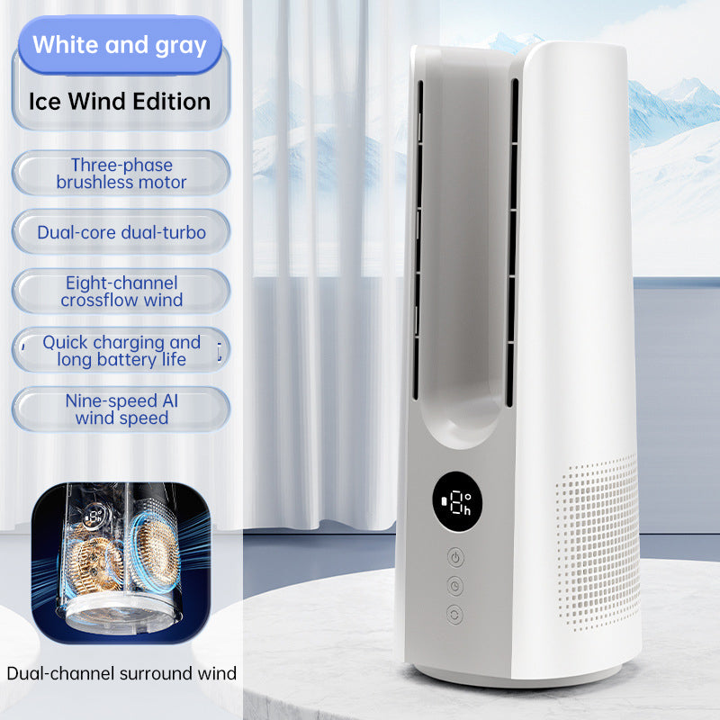 2025 NEW Portable Tower Fan – 6 Speeds, Mist Bladeless, for Bedroom/Living Room/Office - Moze