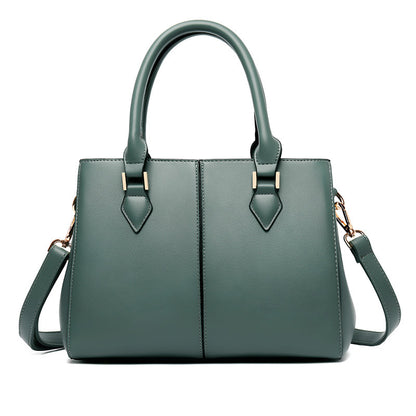 Elegant PU Shoulder Handbag for Women with Zipper - Moze