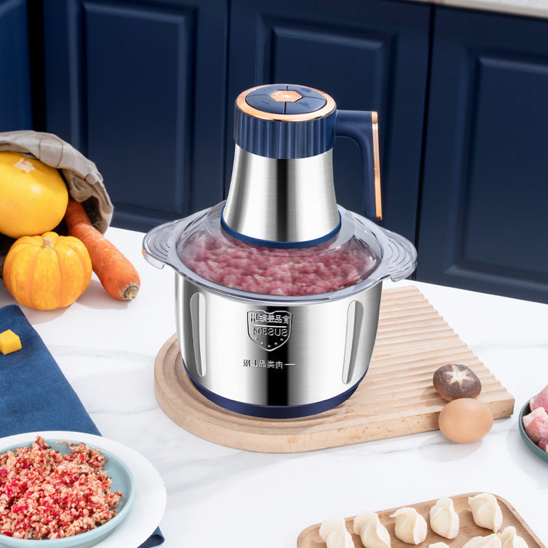 Electric Meat Grinders, 5L Food Processor, Stainless Steel Multifunctional Vegetable Slicer, Kitchen Chopper & Mixer - Moze