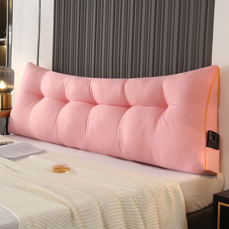 Fluffy Warm Feather-Cotton Backrest - Classic Solid Brushed Triangular Bed Cushion - Moze