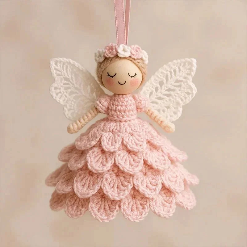 DIY Crochet Angel Decoration Kit – Handmade Craft Supplies for Christmas Tree Ornaments - Moze