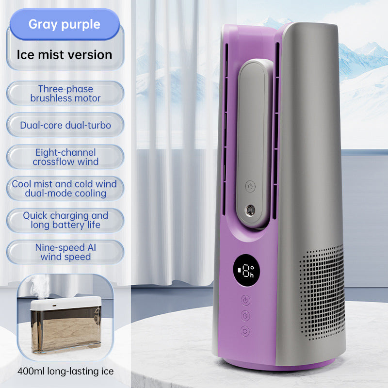 2025 NEW Portable Tower Fan – 6 Speeds, Mist Bladeless, for Bedroom/Living Room/Office - Moze