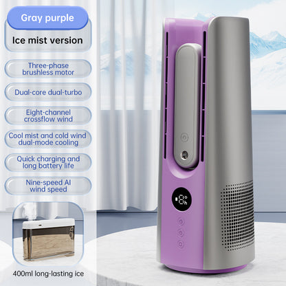 2025 NEW Portable Tower Fan – 6 Speeds, Mist Bladeless, for Bedroom/Living Room/Office - Moze