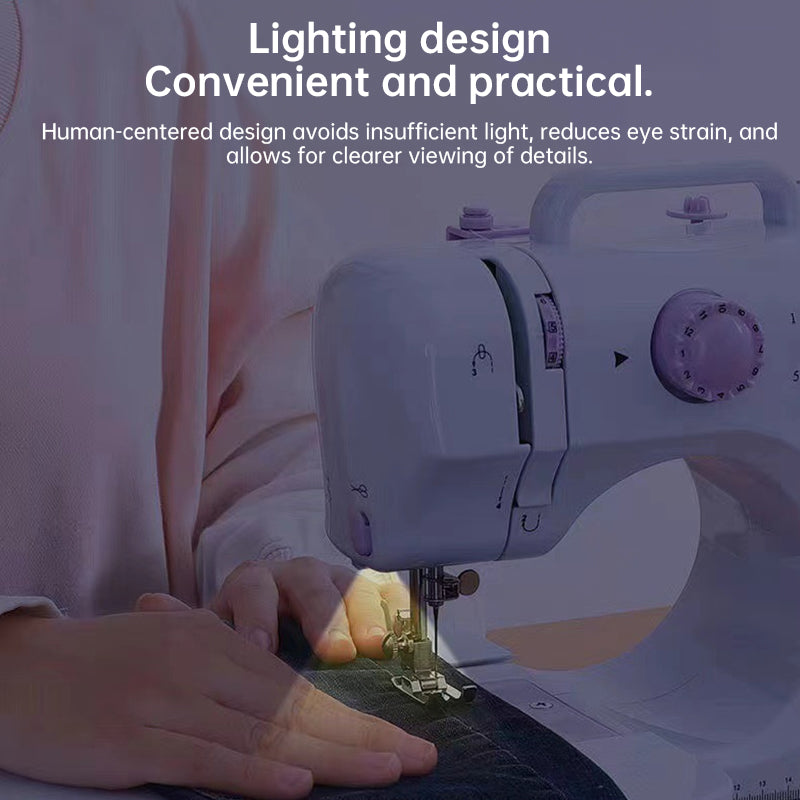 2025 Portable Electric Sewing Machine for Home Use, Adjustable Speed & Backstitch, Ideal for Beginners and Quick Fixes - Moze