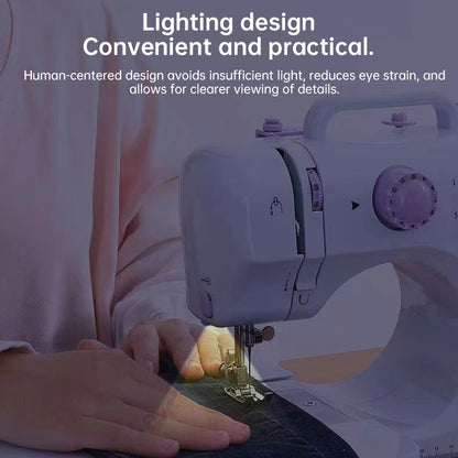 2025 Portable Electric Sewing Machine for Home Use, Adjustable Speed & Backstitch, Ideal for Beginners and Quick Fixes - Moze