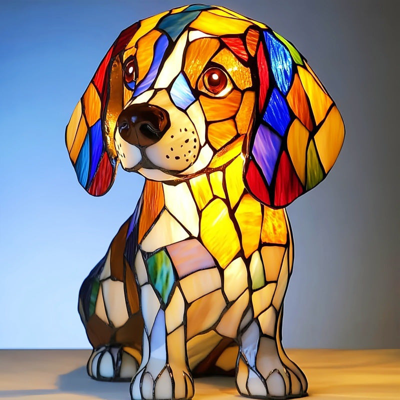 Animal resin LED night light, a cute bedside lamp for living rooms and bedrooms. - Moze