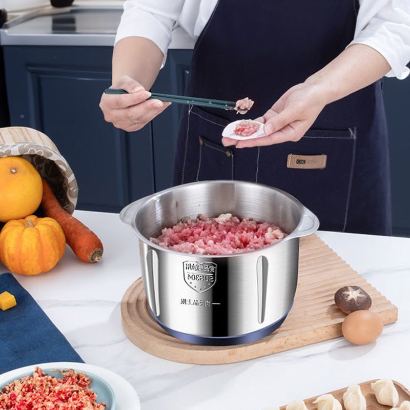 Electric Meat Grinders, 5L Food Processor, Stainless Steel Multifunctional Vegetable Slicer, Kitchen Chopper & Mixer - Moze