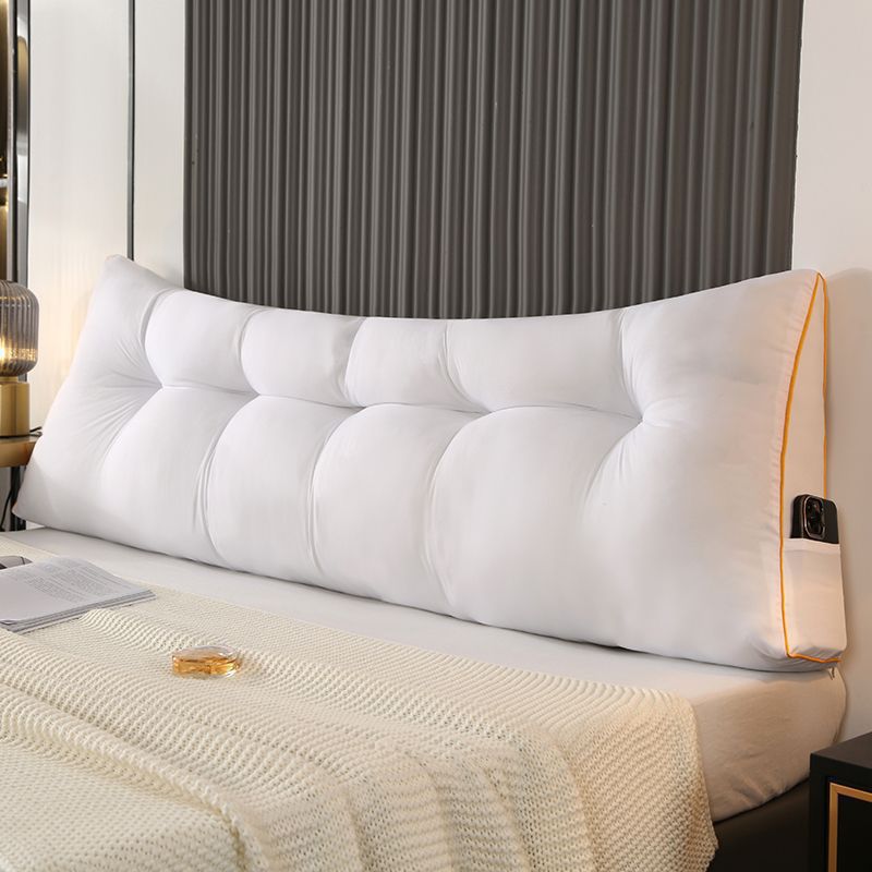 Fluffy Warm Feather-Cotton Backrest - Classic Solid Brushed Triangular Bed Cushion - Moze