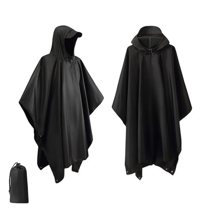 Waterproof Hooded Rain Coat/Poncho: Lightweight, for Outdoor Hiking/Fishing/Climbing (Unisex) - Moze