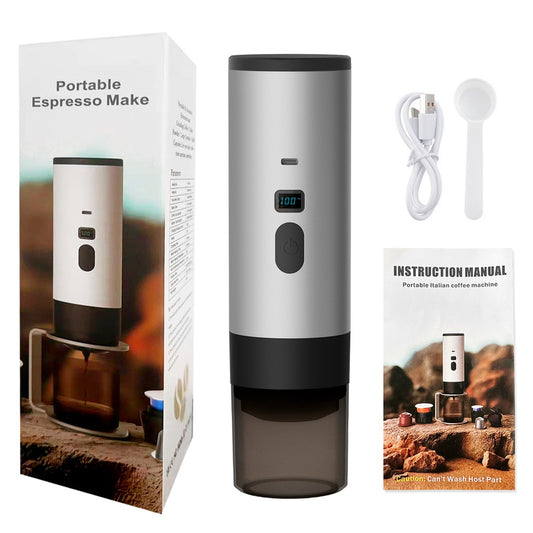 Portable Wireless 3-in-1 Espresso Maker, 7800mAh, Car/Home/Camping, Ground/Capsule Coffee. - Moze