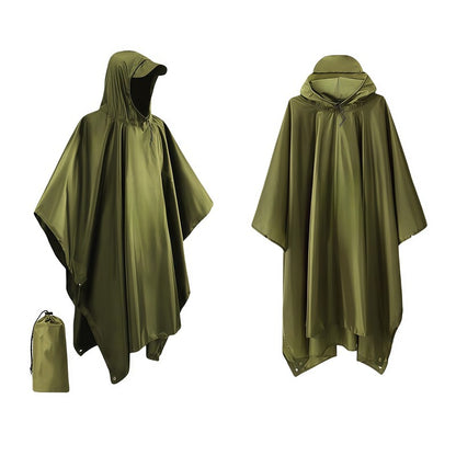 Waterproof Hooded Rain Coat/Poncho: Lightweight, for Outdoor Hiking/Fishing/Climbing (Unisex) - Moze