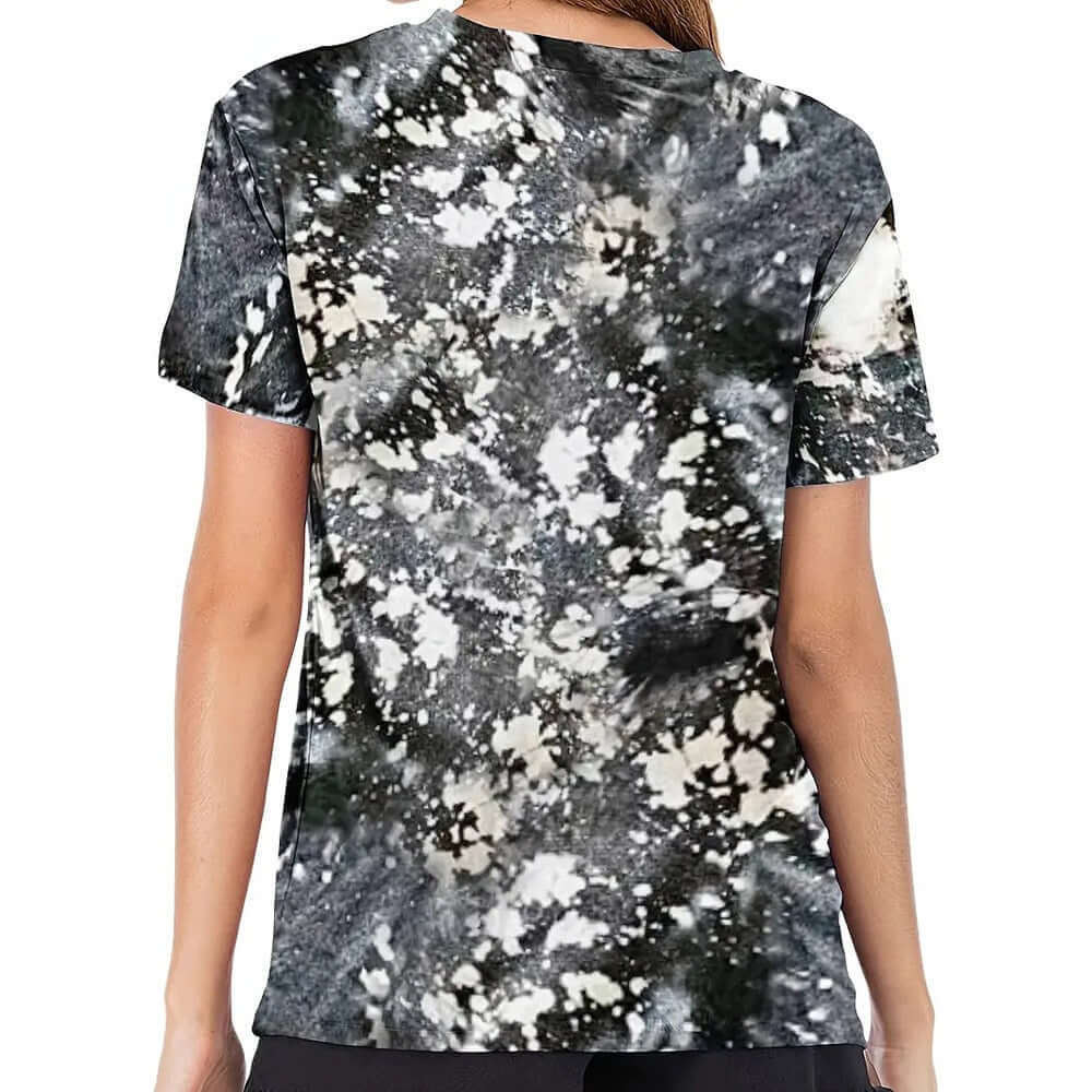 Summer New Temu Top Digital Print Round Neck Short Sleeve T Shirt Womens Wear - Moze