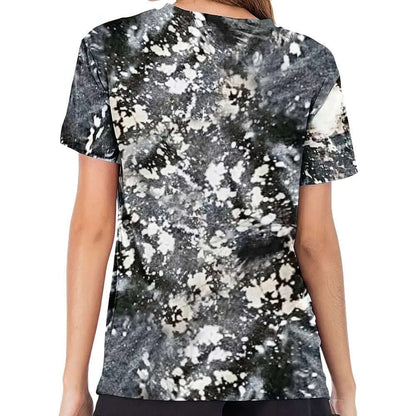 Summer New Temu Top Digital Print Round Neck Short Sleeve T Shirt Womens Wear - Moze