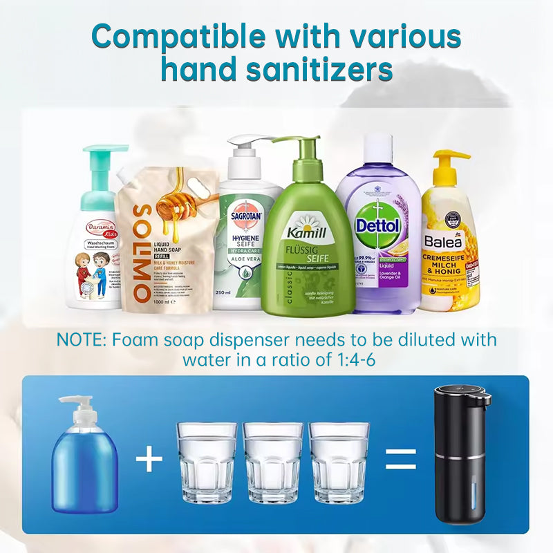 Touchless Sensor Soap Dispenser for Bathroom & Kitchen. Offers Foam and Liquid Modes. - Moze