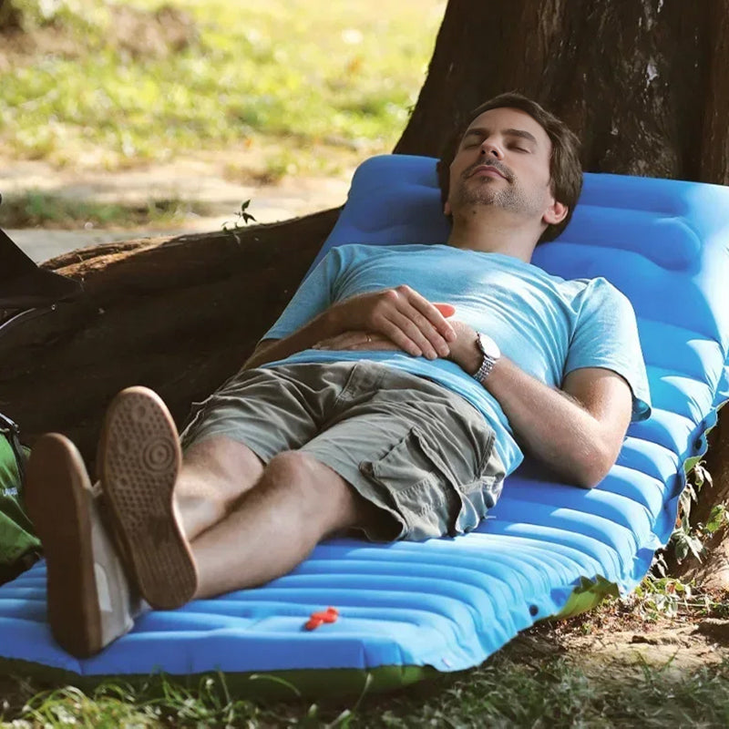 Ultralight Camping Sleeping Pad: Thicken, Self-Inflating with Built-in Pump (Outdoor/Travel) - Moze