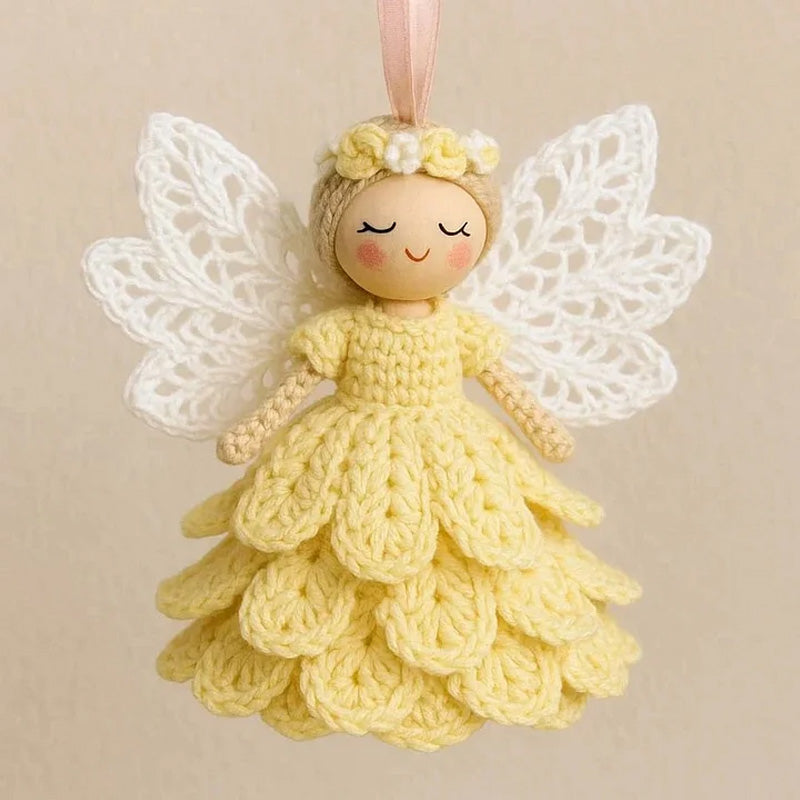 DIY Crochet Angel Decoration Kit – Handmade Craft Supplies for Christmas Tree Ornaments - Moze