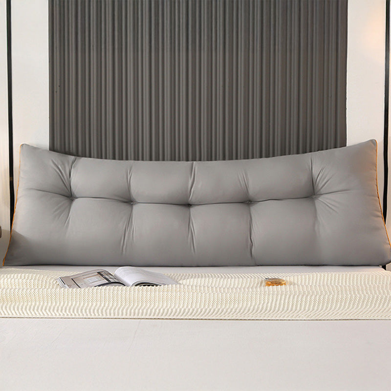Fluffy Warm Feather-Cotton Backrest - Classic Solid Brushed Triangular Bed Cushion - Moze