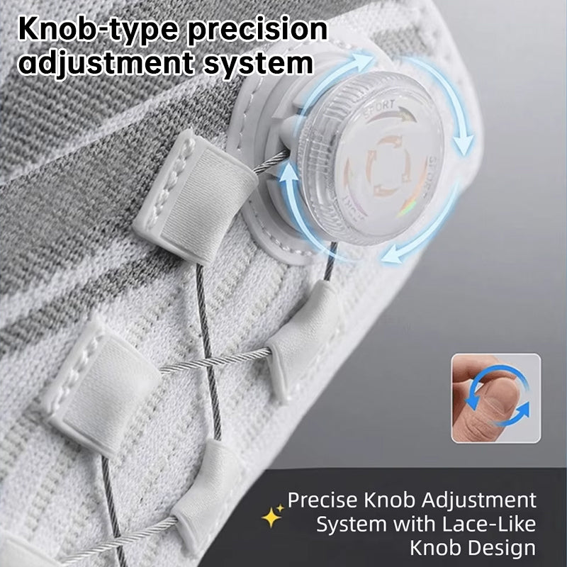 Adjustable Knob Knee Brace with Spring Support, Slim Shin Defender Basketball Knee Pads, Non-Slip Compression Sports Protector - Moze
