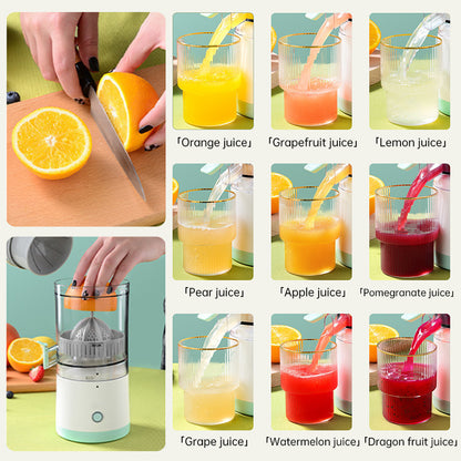 Portable USB - rechargeable slow juicer for oranges, lemons & other fruits. A handy electric blender for home kitchens. - Moze