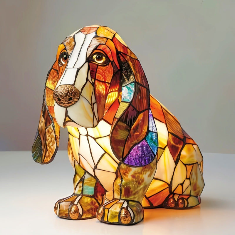 Animal resin LED night light, a cute bedside lamp for living rooms and bedrooms. - Moze