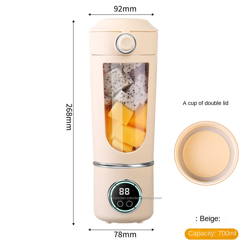 Portable USB Blender Cup – 700 ml Ice-Crushing Bottle - Moze
