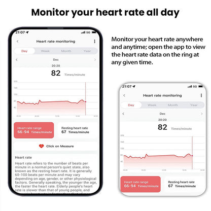 2025 New! Xiaomi Smart Ring for Men & Women. Tracks Heart Rate, Blood Oxygen, Sleep. 5ATM Waterproof Fitness Tracker - Moze