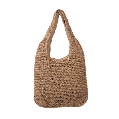 Handheld Bag Everyday Commute Versatile Woven Bag Vacation Shoulder Bag - Moze