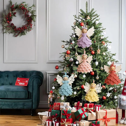 DIY Crochet Angel Decoration Kit – Handmade Craft Supplies for Christmas Tree Ornaments - Moze