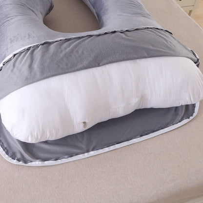 Pregnant women's detachable crystal velvet G-type side lying waist protection pillow - Moze