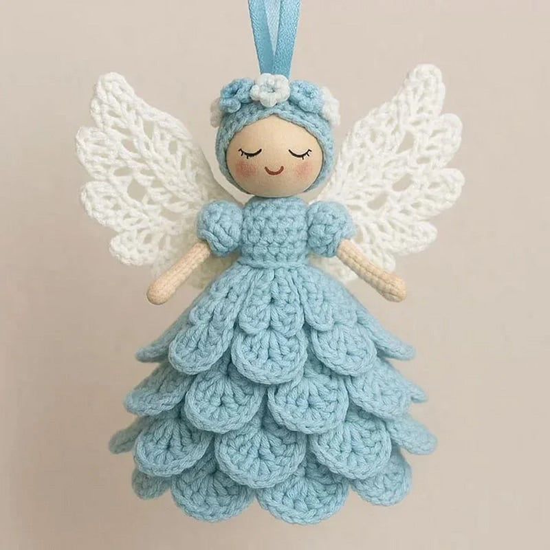 DIY Crochet Angel Decoration Kit – Handmade Craft Supplies for Christmas Tree Ornaments - Moze