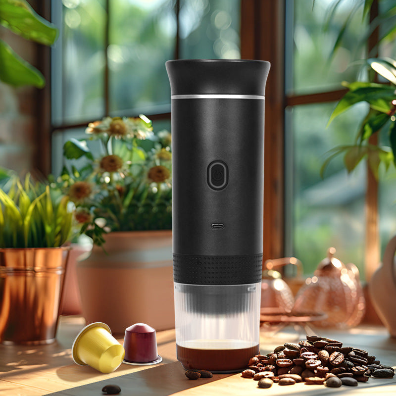2025 Upgraded 3-in-1 Cordless Coffee Maker - 20Bar Portable for Car/Camping/Home, Capsule/Powder, USB Fast Heat - Moze