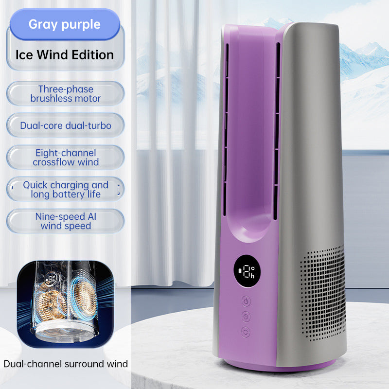 2025 NEW Portable Tower Fan – 6 Speeds, Mist Bladeless, for Bedroom/Living Room/Office - Moze