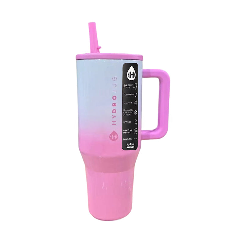 HydroJug Traveler: 32OZ/40OZ, stainless steel, vacuum insulated. Straw lid, double-wall thermal.car mug - Moze