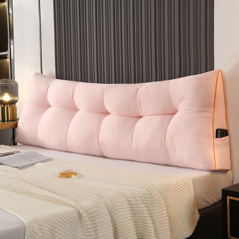 Fluffy Warm Feather-Cotton Backrest - Classic Solid Brushed Triangular Bed Cushion - Moze
