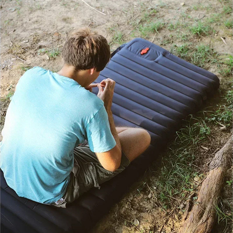 Ultralight Camping Sleeping Pad: Thicken, Self-Inflating with Built-in Pump (Outdoor/Travel) - Moze