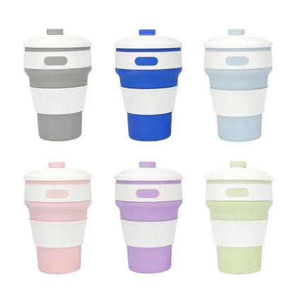 Silicone Foldable Water Cup Outdoor Portable Collapsible Cup 350ml Heat Resistant Expandable Coffee Cup - Moze