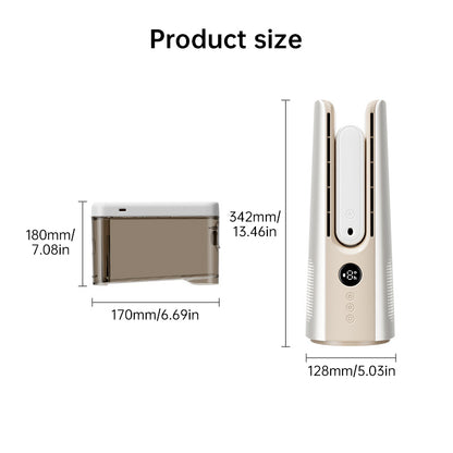 2025 NEW Portable Tower Fan – 6 Speeds, Mist Bladeless, for Bedroom/Living Room/Office - Moze
