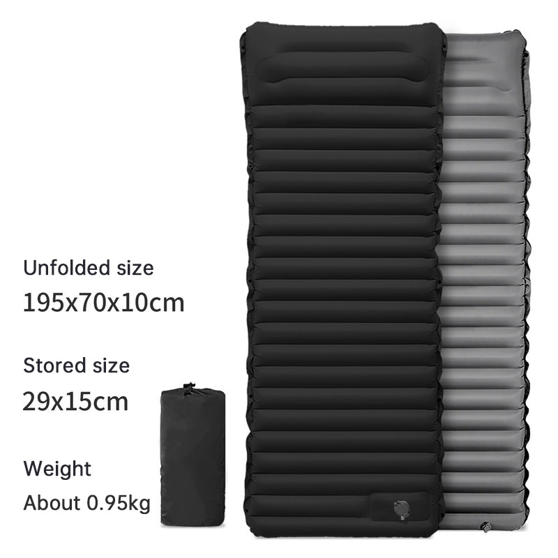 Ultralight Camping Sleeping Pad: Thicken, Self-Inflating with Built-in Pump (Outdoor/Travel) - Moze
