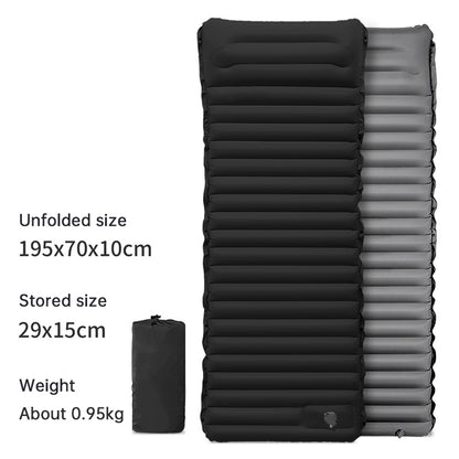 Ultralight Camping Sleeping Pad: Thicken, Self-Inflating with Built-in Pump (Outdoor/Travel) - Moze