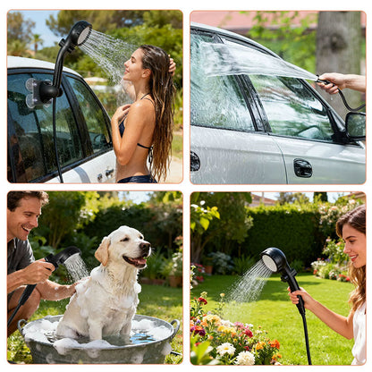 Portable Outdoor Shower Kit, 6000mAh Rechargeable Water Pump with Display for Camping & Pet Bath - Moze